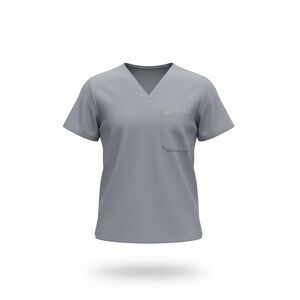 Figs Gray/Blue V-Neck Scrub Top